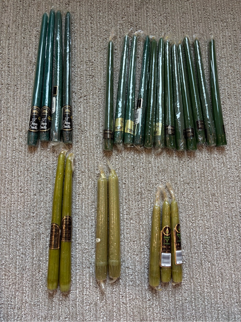 NWT Vintage Taper Candles. All New. 23 Total